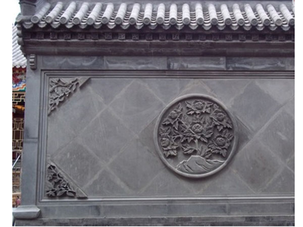 徽派建筑，古建青瓦，磚雕造型墻